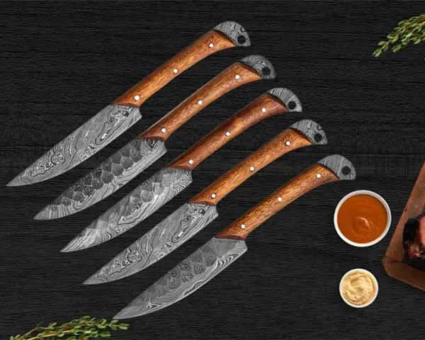 BlackSteel Steal Knife Set | Damascus Steel Blade | Perfect for Home & Gift - BlackSteel Cutlery
